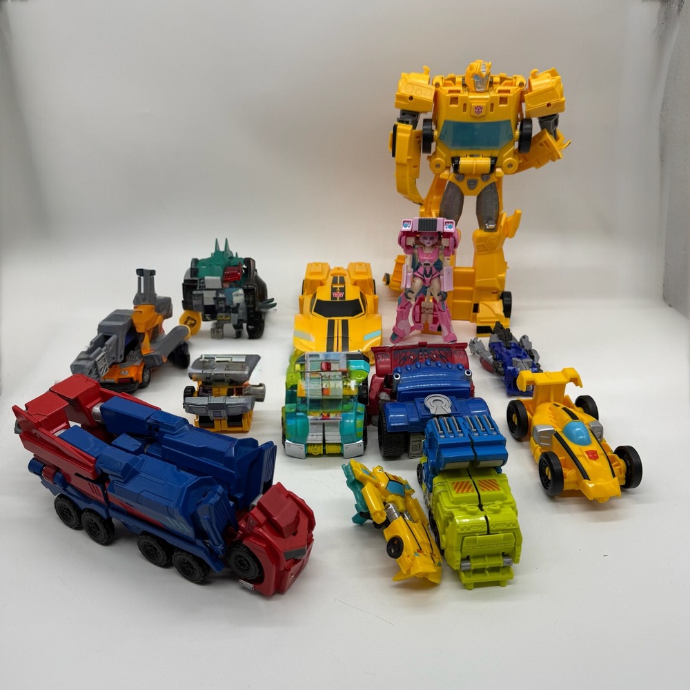 Hasbro Transformers Action Figure Lot Bumblebee Optimus Prime Vehicles Mixed